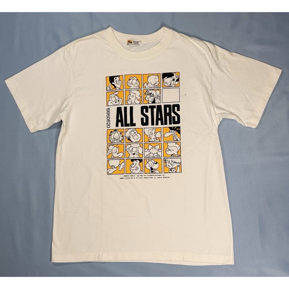 Vintage 1995 Fox Kids Promo Tee Bobby’s World Garfield